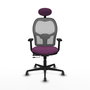 PIQUERAS Y CRESPO Silla de oficina Jorquera con mecanismo Sincro/Traslack, Morado y Gris