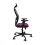 PIQUERAS Y CRESPO Silla de oficina Jorquera con mecanismo Sincro/Traslack, Morado y Gris