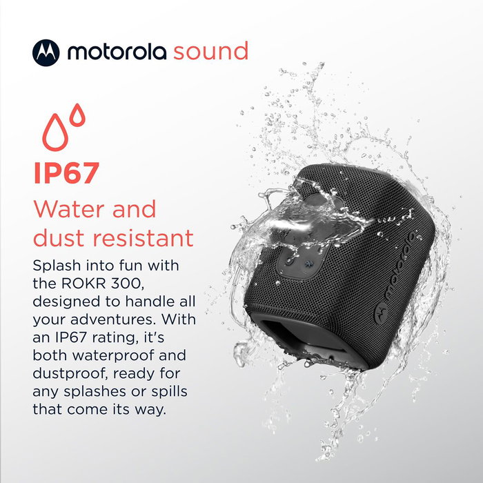 Motorola ROKR 300 Altavoz Bluetooth 7W IP67 Negro