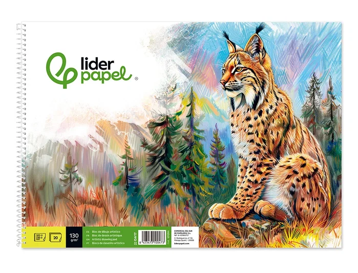 Liderpapel Bloc de dibujo artístico Natura espiral 230x325mm 20 hojas