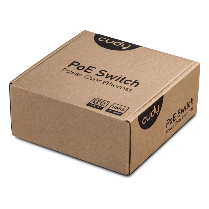 Cudy GS1005P Switch no administrado Gigabit Ethernet 5 puertos con 4 puertos PoE+ 60W