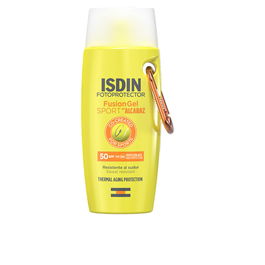 ISDIN Fotoprotector Fusion Gel Sport Alcaraz SPF50+ 100 ml, Protector Solar Ultraligero, Transparente, Resistente al Agua y Sudor para Deportes