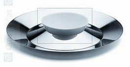 DESIGN MIX COLLECTIONS FACES Frutero Fruitattack en Acero Inoxidable con Bol de Porcelana de 15 cm para Cocina y Mesa