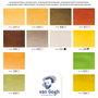 Van Gogh Estuche de acuarelas de tonos naturales con 12 colores en medias pastillas