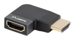 Lanberg Adaptador HDMI Macho a Hembra 8K Ángulo Derecha Aluminio Plata