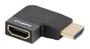 Lanberg Adaptador HDMI 8K Macho Angular a Hembra Recto Plata y Negro