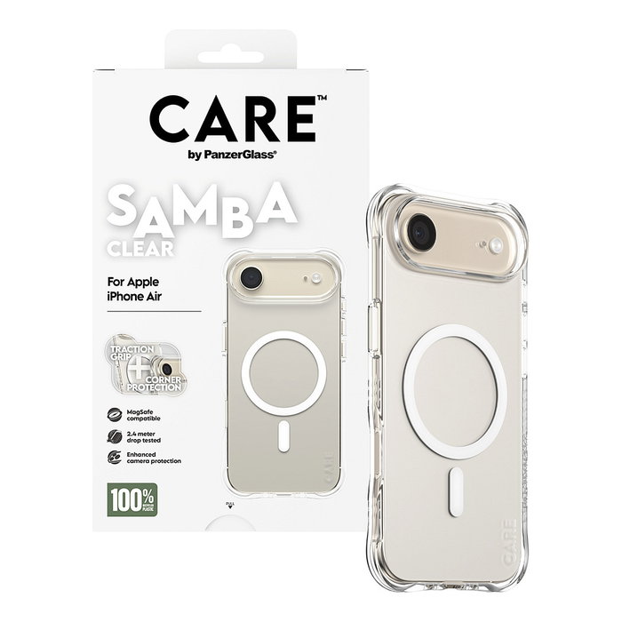 PanzerGlass Samba Case Transparente con MagSafe para iPhone Air PanzerGlass Samba Case Transparente con MagSafe para iPhone Air