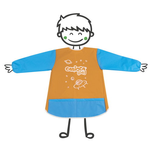 Carioca Delantal Impermeable para Niños de 2-4 Años con Bolsillos, Azul y Naranja, N. Art. 33100 Carioca Delantal Impermeable para Niños de 2-4 Años con Bolsillos, Azul y Naranja, N. Art. 33100