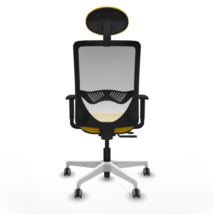 PIQUERAS Y CRESPO Silla de oficina Zulema con mecanismo Sincro/Traslack, Amarillo y Blanco PIQUERAS Y CRESPO Silla de oficina Zulema con mecanismo Sincro/Traslack, Amarillo y Blanco