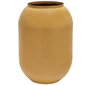 DKD Home Decor Jarrón de Hierro Lacado Mostaza 34x34x50 cm