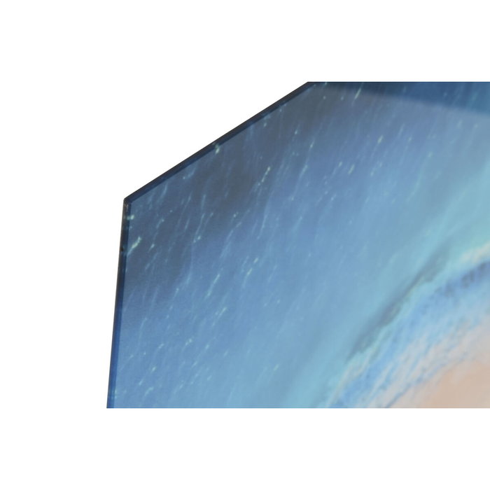 DKD Home Decor Cuadro de Cristal Templado Fotoimpreso 150x100 cm Azul y Beige