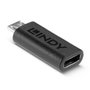 LINDY Adaptador USB 2.0 Tipo C Hembra a Micro-B Macho 41903 Negro