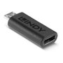 LINDY Adaptador USB 2.0 Tipo C Hembra a Micro-B Macho 41903 Negro