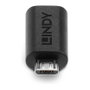 LINDY Adaptador USB 2.0 Tipo C Hembra a Micro-B Macho 41903 Negro