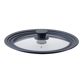 Fackelmann Tapa de cristal universal Ø24-26-28 cm, borde silicona, apta horno 180°C