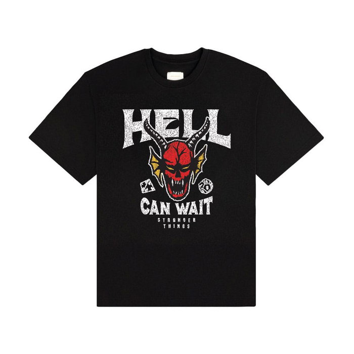 Stranger Things Camiseta Hell Can Wait (black) talla XL Stranger Things Camiseta Hell Can Wait (black) talla XL