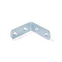 Emuca Lote de 50 escuadras de unión para muebles, 42x42mm, 4 agujeros, Acero, Cincado
