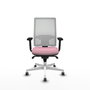PIQUERAS Y CRESPO Silla de oficina Horna Rosa y Blanco