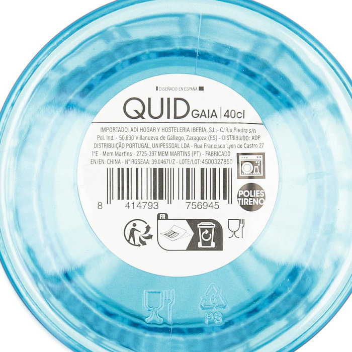Copa Poliestireno Gaia Quid 35 cL (24 Unidades)