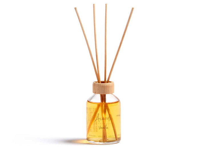 Acorde Mikado 50 ml Vainilla con Varilla, Aroma Duradero, Difusor de Fragancia para el Hogar, 7x5x17 cm (Set de 12)