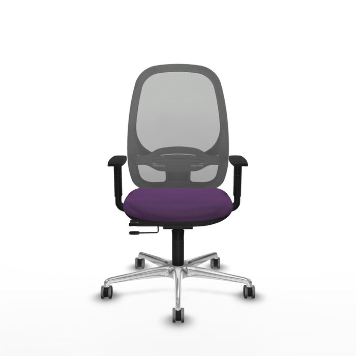 PIQUERAS Y CRESPO Silla de oficina Cilanco con mecanismo Sincro/Traslack, Morado y Gris