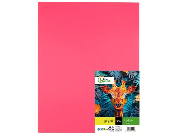 Liderpapel Cartulina Fucsia 50x65 cm 180g/m2 Paquete de 25 Hojas Liderpapel Cartulina Fucsia 50x65 cm 180g/m2 Paquete de 25 Hojas