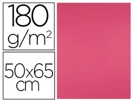 Liderpapel Cartulina Fucsia 50x65 cm 180g/m2 Paquete de 25 Hojas para Dibujo y Manualidades