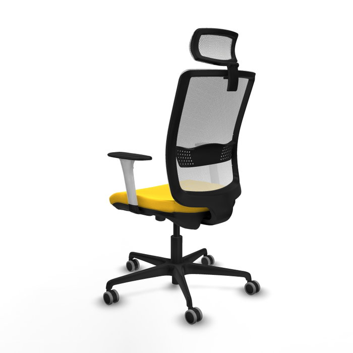 PIQUERAS Y CRESPO Silla de oficina Haches Amarillo y Blanco PIQUERAS Y CRESPO Silla de oficina Haches Amarillo y Blanco