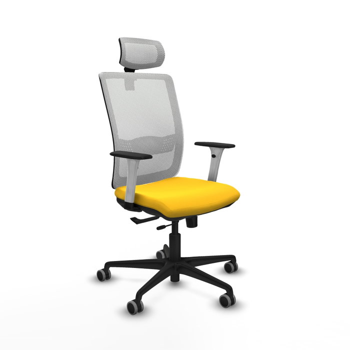 PIQUERAS Y CRESPO Silla de oficina Haches Amarillo y Blanco PIQUERAS Y CRESPO Silla de oficina Haches Amarillo y Blanco