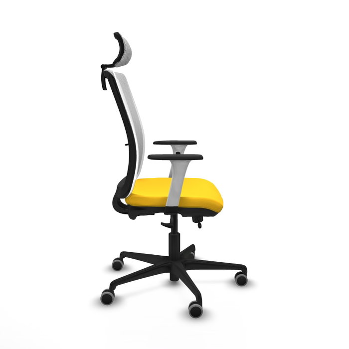 PIQUERAS Y CRESPO Silla de oficina Haches Amarillo y Blanco PIQUERAS Y CRESPO Silla de oficina Haches Amarillo y Blanco