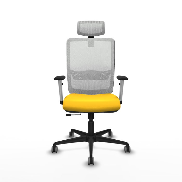 PIQUERAS Y CRESPO Silla de oficina Haches Amarillo y Blanco PIQUERAS Y CRESPO Silla de oficina Haches Amarillo y Blanco