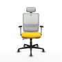PIQUERAS Y CRESPO Silla de oficina Haches Amarillo y Blanco