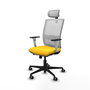 PIQUERAS Y CRESPO Silla de oficina Haches Amarillo y Blanco