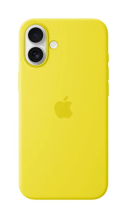 Apple MYYG3ZM/A Funda de Silicona con MagSafe para iPhone 16 Plus (6.7") - Color Star Fruit Amarillo, 55% Reciclada
