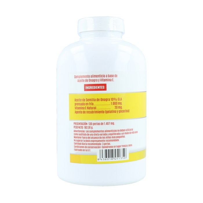 El Valle Aceite de Onagra 1000mg 130 perlas El Valle Aceite de Onagra 1000mg 130 perlas