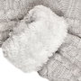 Sensly Calcetines Sherpa Cocooning Gris para Mujer Talla 36/41 con Suela Antideslizante