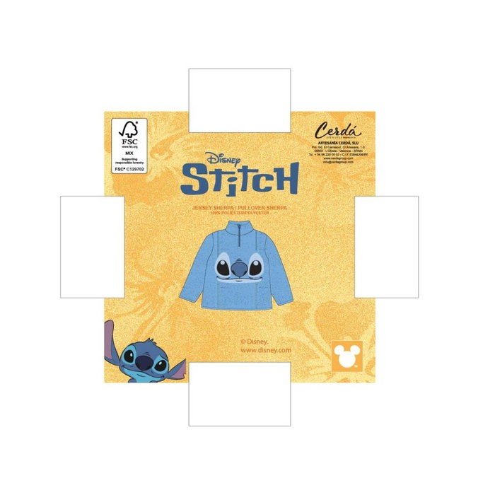 Cerdá Pijama Largo Coral Fleece Indoor Stitch Azul 4 Años