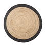 Atmosphera Alfombra Arpillera Yute Natural / Negro Ø120 cm