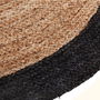 Atmosphera Alfombra Arpillera Yute Natural / Negro Ø120 cm