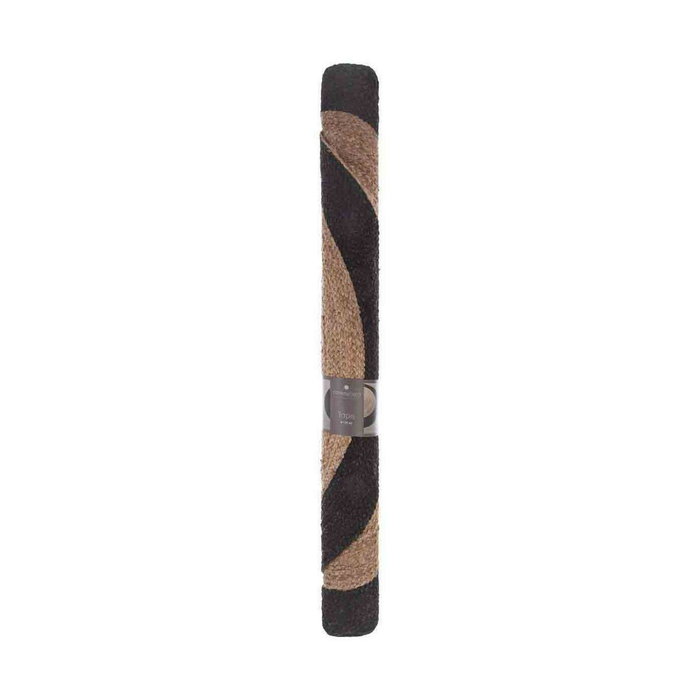 Atmosphera Alfombra de arpillera negra Ø120 cm