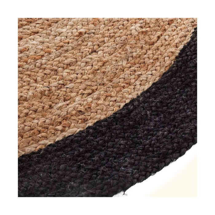 Atmosphera Alfombra de arpillera negra Ø120 cm