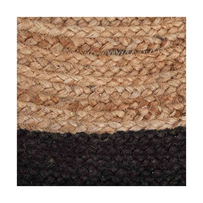 Atmosphera Alfombra de arpillera negra Ø120 cm
