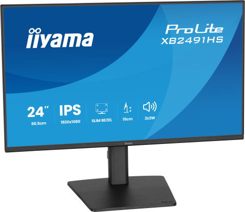 Iiyama ProLite XB2491HS-B1 Monitor Gaming 24" Full HD (1920x1080) IPS, 120Hz, 1ms, AMD FreeSync, Altavoces, montaje VESA, Negro