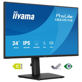 iiyama ProLite XB2491HS-B1 Monitor Gaming 23.8 Pulgadas Full HD IPS 120Hz 1ms AMD FreeSync Negro - Monitor Gamer con Altura Ajustable, HDMI, DisplayPort y VESA