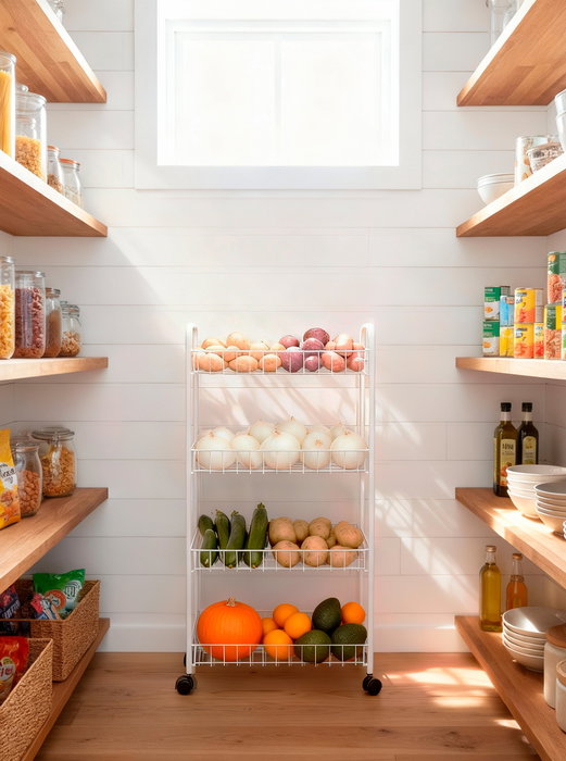 Inde Verdulero de Metal 4 Niveles Color Blanco - Dimensiones: 82 cm Largo x 24.2 cm Ancho x 6.2 cm Alto (6 Unidades)