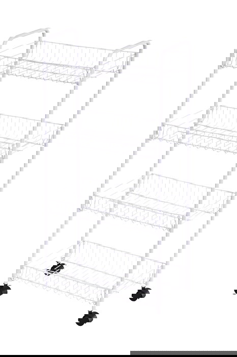 Inde Verdulero de Metal 4 Niveles Color Blanco - Dimensiones: 82 cm Largo x 24.2 cm Ancho x 6.2 cm Alto (6 Unidades)