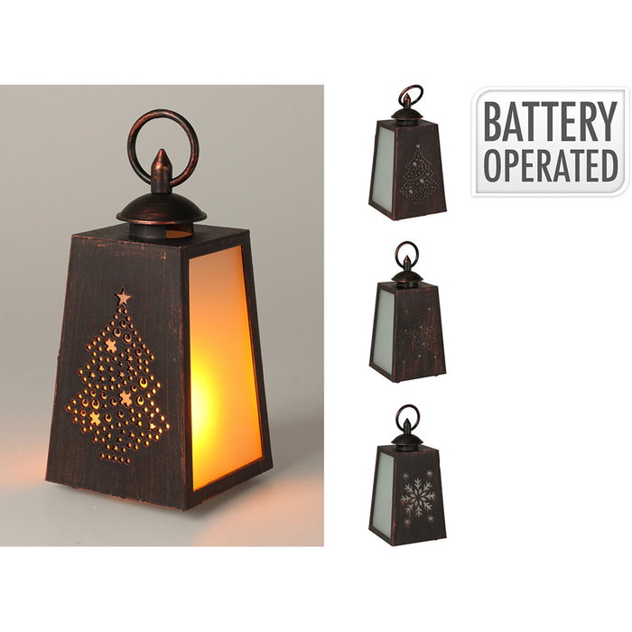 Basics Farol LED con efecto llama 10 x 19 cm Basics Farol LED con efecto llama 10 x 19 cm
