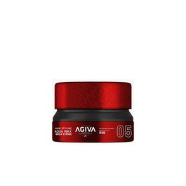 Agiva Cera Capilar Aqua Wax Mega Strong Fijación Extra Fuerte 05 Red Base Acuosa 155ml