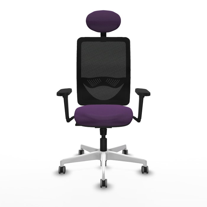 PIQUERAS Y CRESPO Silla de oficina Zulema con mecanismo Sincro, Morado y Negro