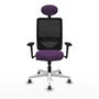 PIQUERAS Y CRESPO Silla de oficina Zulema con mecanismo Sincro, Morado y Negro